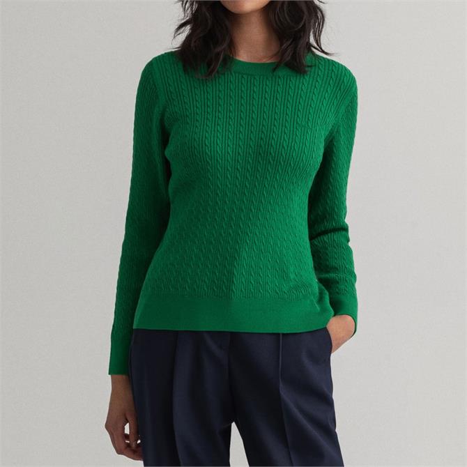 GANT Cable Knit Round Neck Sweater